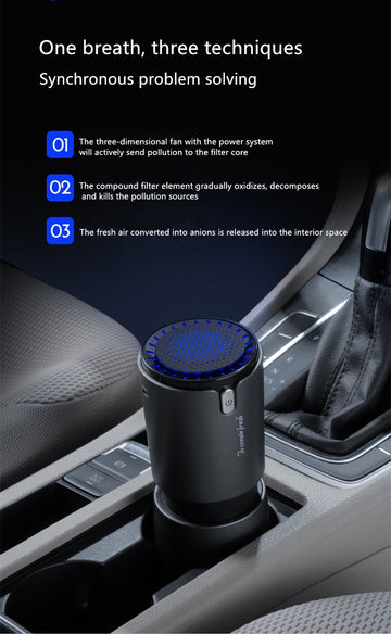Portable Mini Air Purifier Car Freshener with Ture HEPA Filter